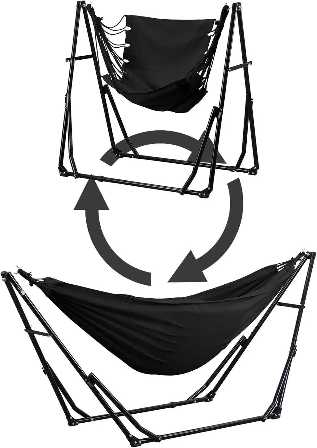 2 in 1 Hammock with Stand, Outdoor Hammock Swing Chair with Portable Heavy Duty Stand, Multi-Functional Hammock Stand